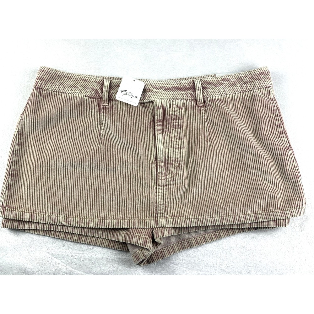 We The Free 29 ‎ Cord Gala-4" Pinkish Brown Dual Layer Low Rise Mini Skort NWT